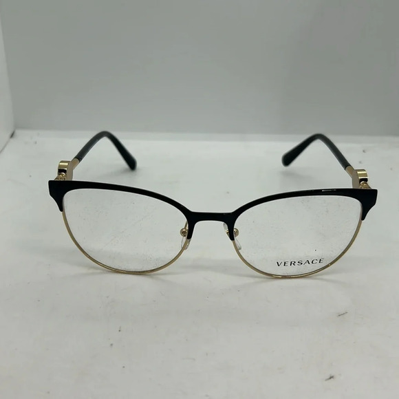 VERSACE VE1271 Eyeglasses Frames Case RXable 1443 Black/Gold NWT - Picture 4 of 10